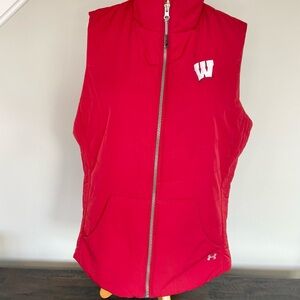Under Armour University of Wisconsin Badgers Storm Vest ColdGear Women's XL Red